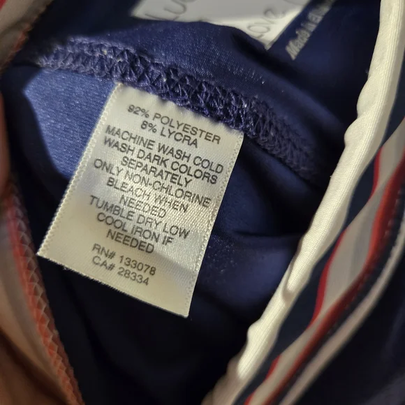 Lucky in Love Navy Skirt with Striped Waistband - Picture 8 of 12